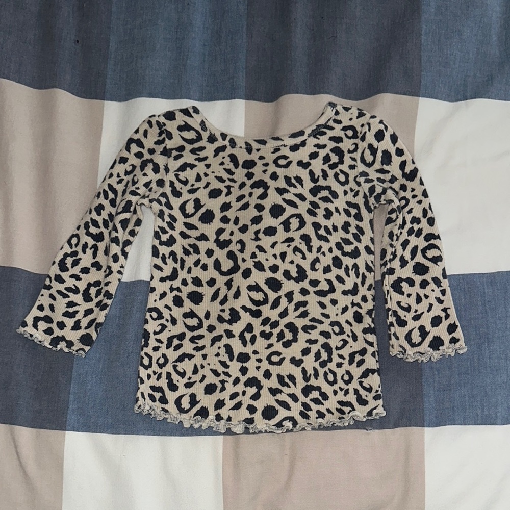 Garanimals Tan and Black Long Sleeve Tee with Animal Print